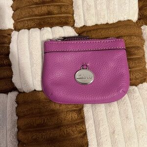 Clarks Fuchsia Leather Coin Pouch EUC!